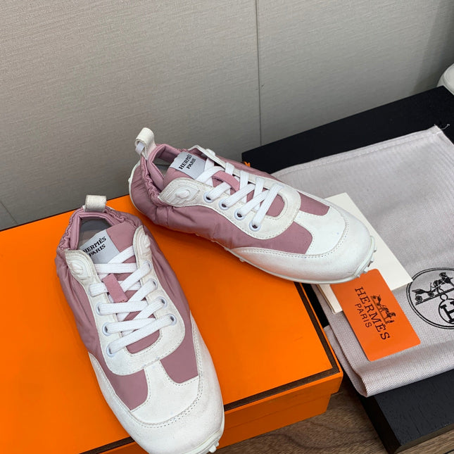 SKATEBOARD SHOES LIGHT GRAY MIX DARK PINK CALFSKIN