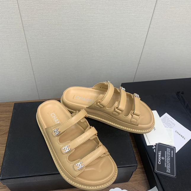 DAD SANDAL IN YELLOW CREAM LAMBSKIN MULE