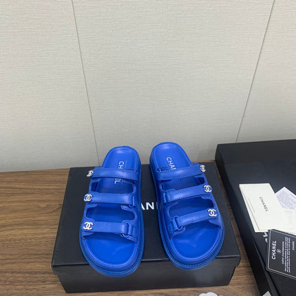 DAD SANDAL IN COBALT BLUE LAMBSKIN MULE