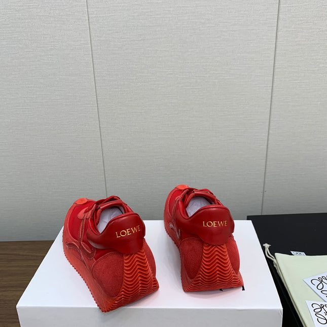 LW FLOW RUNNER SNEAKER RED SUEDE
