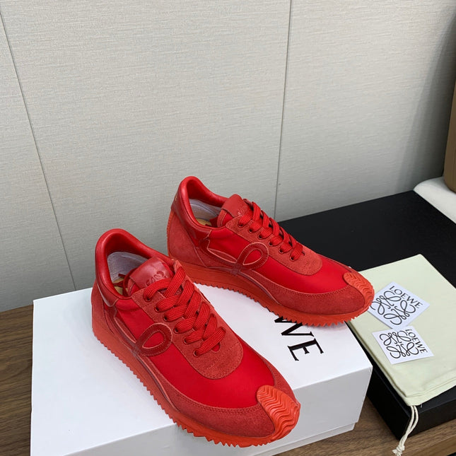 LW FLOW RUNNER SNEAKER RED SUEDE