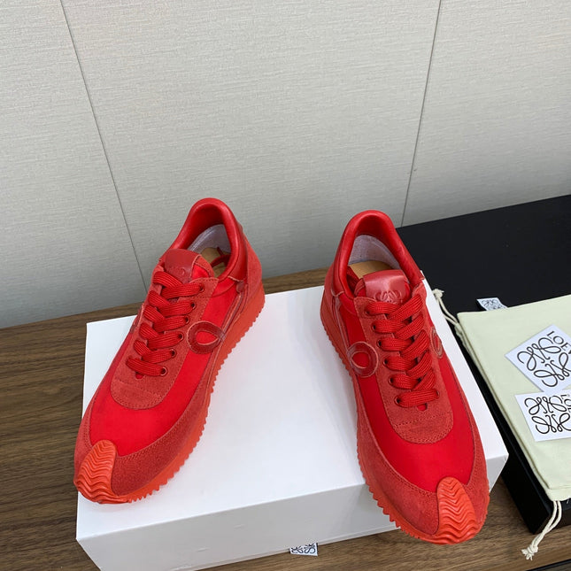 LW FLOW RUNNER SNEAKER RED SUEDE