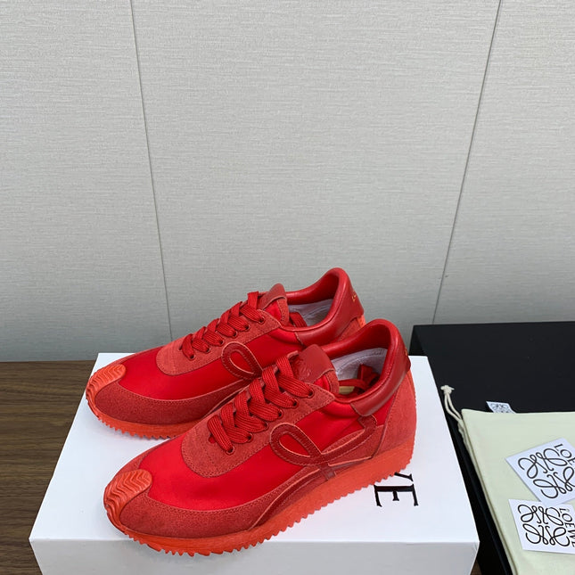 LW FLOW RUNNER SNEAKER RED SUEDE