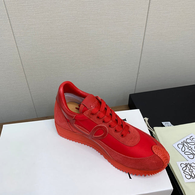LW FLOW RUNNER SNEAKER RED SUEDE