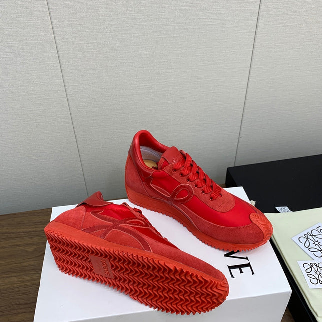 LW FLOW RUNNER SNEAKER RED SUEDE