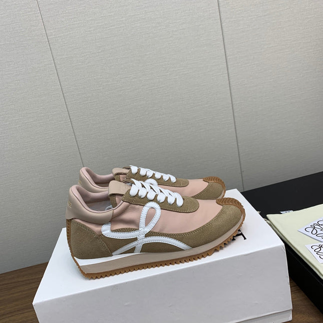 LW FLOW RUNNER SNEAKER PEANUT-PASTEL PINK SUEDE
