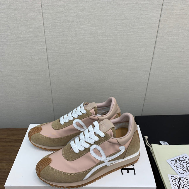 LW FLOW RUNNER SNEAKER PEANUT-PASTEL PINK SUEDE