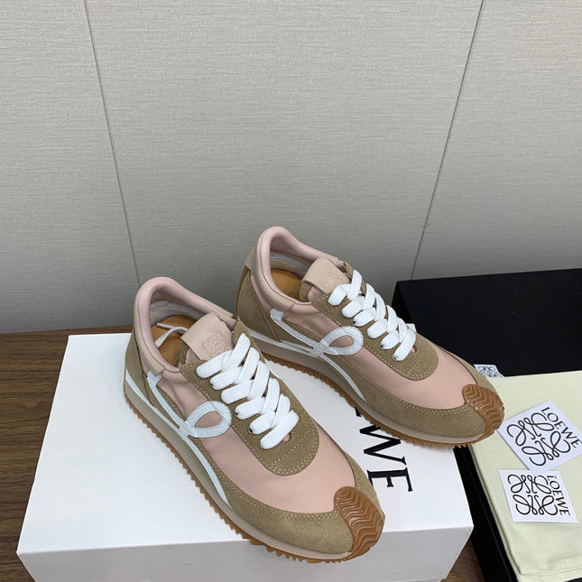 LW FLOW RUNNER SNEAKER PEANUT-PASTEL PINK SUEDE