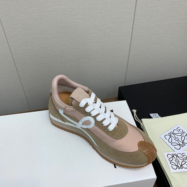 LW FLOW RUNNER SNEAKER PEANUT-PASTEL PINK SUEDE