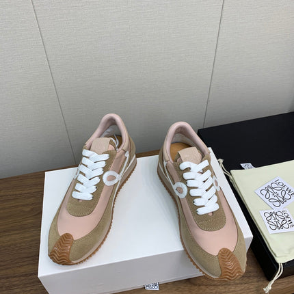 LW FLOW RUNNER SNEAKER PEANUT-PASTEL PINK SUEDE