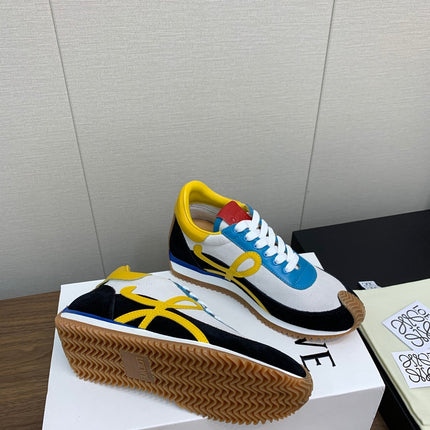 LW FLOW RUNNER SNEAKER WHITE-BLUE SUEDE
