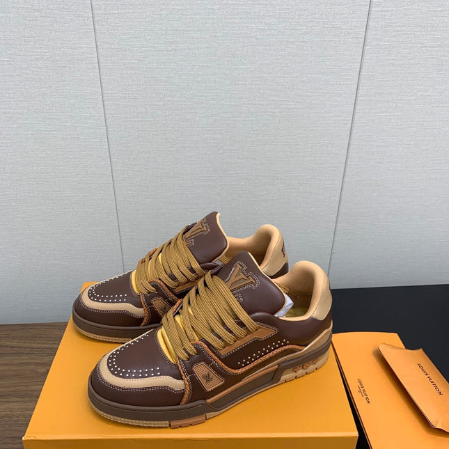 LV WOMEN'S TRAINER IN MARRON CALFSKIN