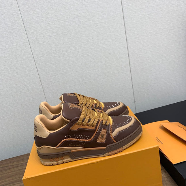 LV WOMEN'S TRAINER IN MARRON CALFSKIN