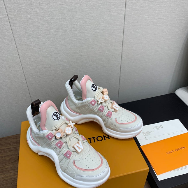 LV ARCHLIGHT SNEAKER BEIGE MIX LIGHT PINK