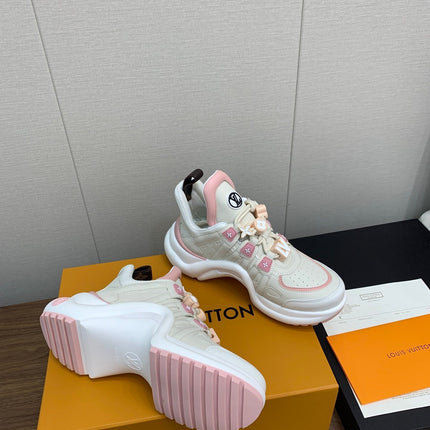 LV ARCHLIGHT SNEAKER BEIGE MIX LIGHT PINK