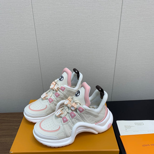 LV ARCHLIGHT SNEAKER BEIGE MIX LIGHT PINK