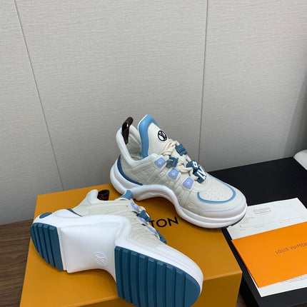 LV ARCHLIGHT SNEAKER BEIGE MIX COBALT BLUE CALFSKIN