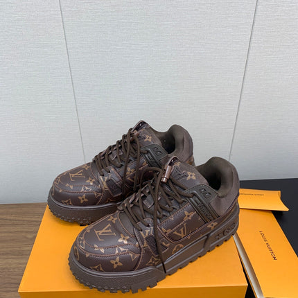 LV TRAINER IN CHOCOLATE BROWN MONOGRAM CALFSKIN