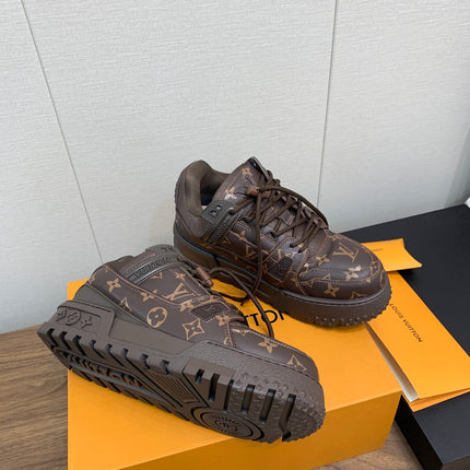 LV TRAINER IN CHOCOLATE BROWN MONOGRAM CALFSKIN