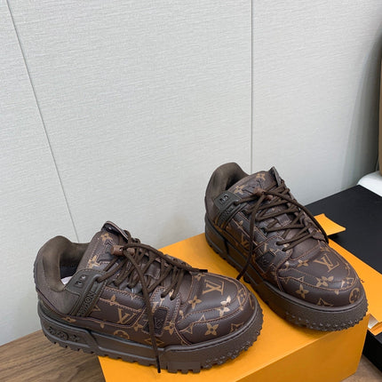 LV TRAINER IN CHOCOLATE BROWN MONOGRAM CALFSKIN