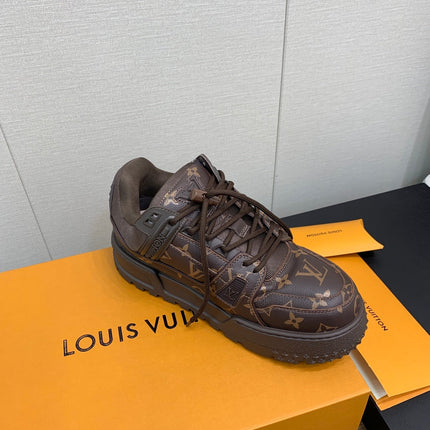 LV TRAINER IN CHOCOLATE BROWN MONOGRAM CALFSKIN