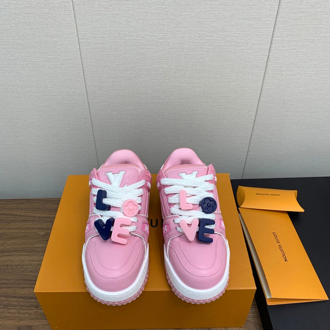 LV TRAINER IN LIGHT PINK CALFSKIN