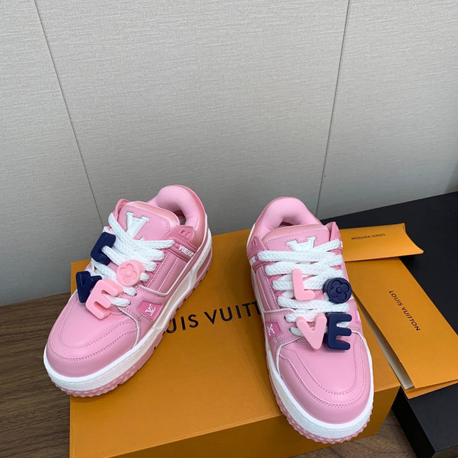 LV TRAINER IN LIGHT PINK CALFSKIN