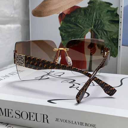 FF PATTERN FIRST CRYSTAL SQUARE FRAME SUNGLASSES 562044 IN ACETATE