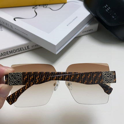 FF PATTERN FIRST CRYSTAL SQUARE FRAME SUNGLASSES 562044 IN ACETATE