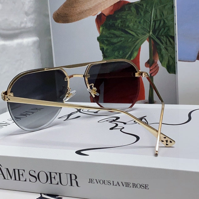 PANTHÈRE AVIATOR FRAME SUNGLASSES 562065 IN METAL