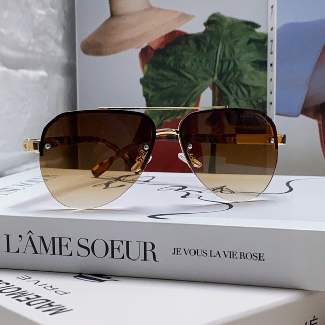 PILOT SUNGLASSES 582591 IN HAVANA METAL BROWN SMOKE LENSES