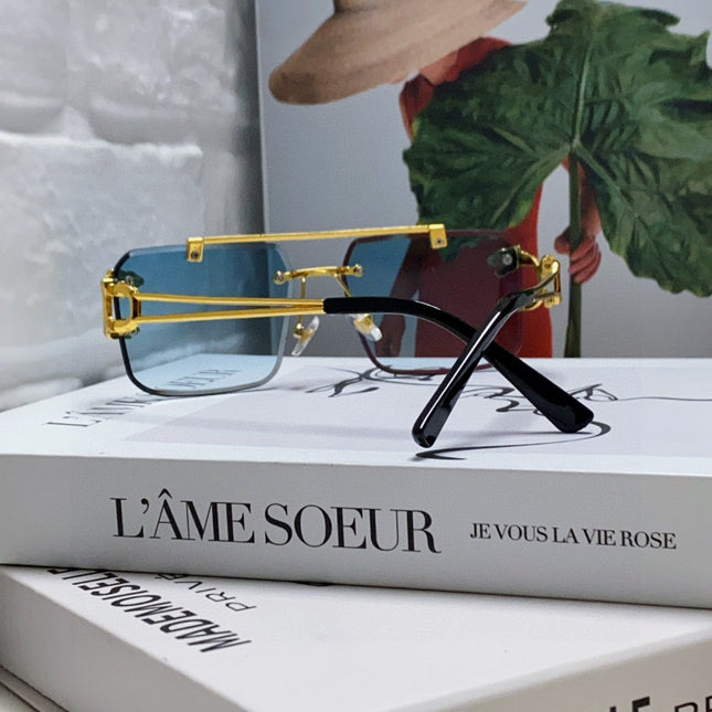 PANTHÈRE RIMLESS RECTANGULAR FRAME SUNGLASSES 543542 IN METAL