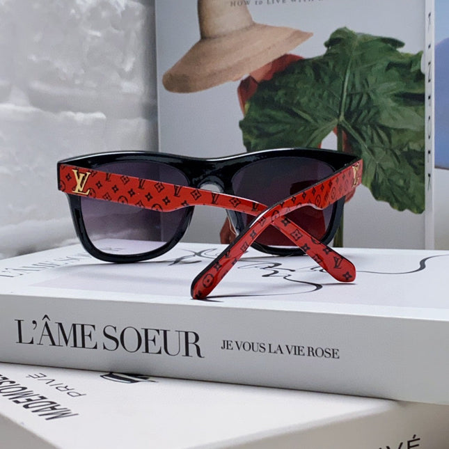 MONOGRAM SUNGLASS 581385 IN RED ACETATE FRAME