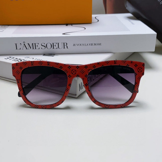 MONOGRAM SUNGLASS 581385 IN RED ACETATE FRAME