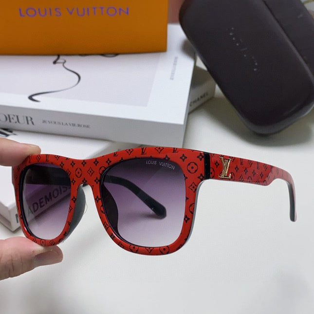 MONOGRAM SUNGLASS 581385 IN RED ACETATE FRAME