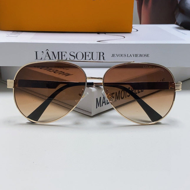 PILOT SUNGLASS 581363 IN GOLD METAL BROWN SMOKE LENSES