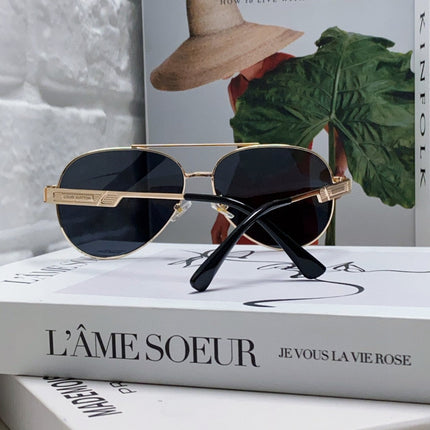 PILOT SUNGLASS 581364 IN GOLD METAL BLACK LENSES