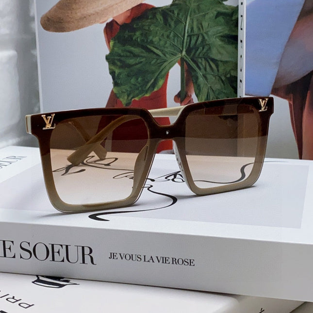 SQUARE SUNGLASS 581368 IN BEIGE ACETATE