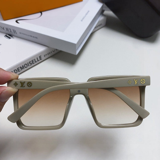 SQUARE SUNGLASS 581368 IN BEIGE ACETATE