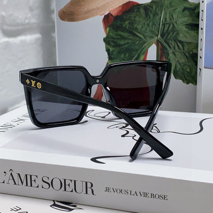 SQUARE SUNGLASS 581370 IN BLACK ACETATE