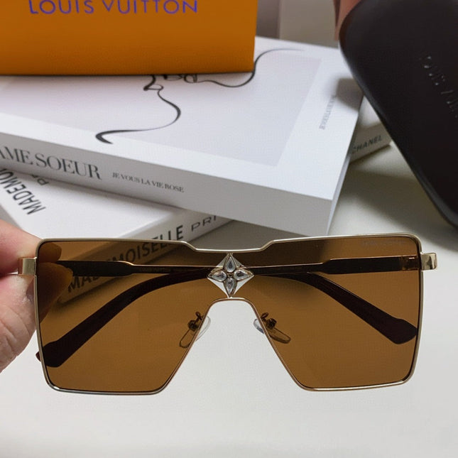 CYCLONE SUNGLASS 581374 IN GOLD METAL BRWON LENSES