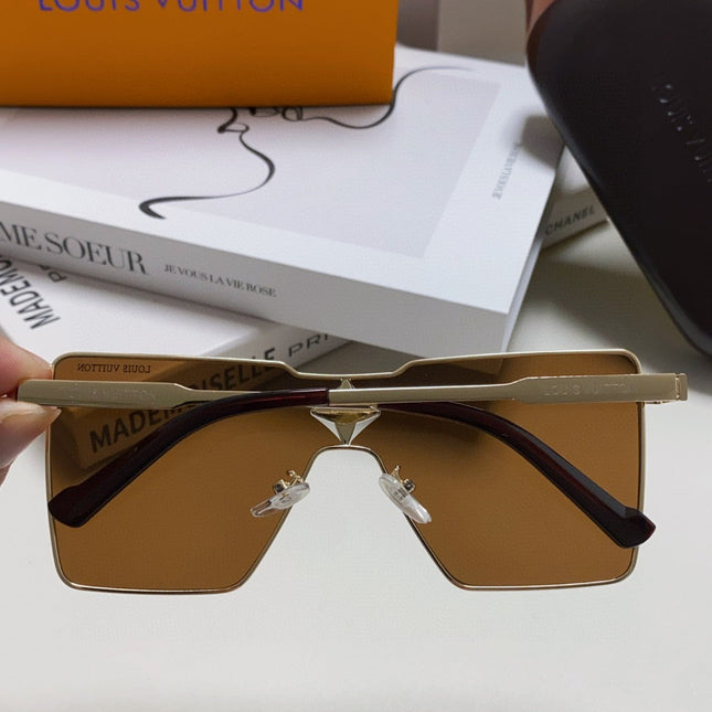 CYCLONE SUNGLASS 581374 IN GOLD METAL BRWON LENSES