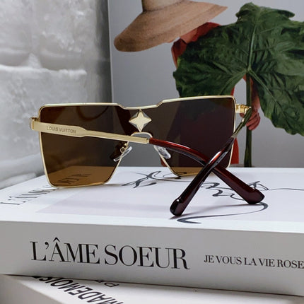 CYCLONE SUNGLASS 581374 IN GOLD METAL BRWON LENSES