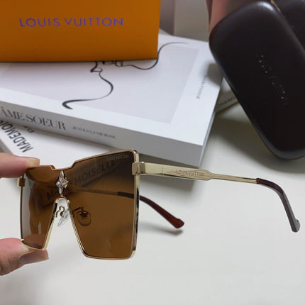 CYCLONE SUNGLASS 581374 IN GOLD METAL BRWON LENSES