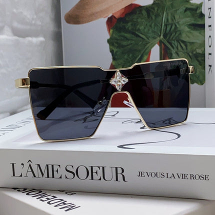 CYCLONE SUNGLASS Z1700U IN GOLD METAL BLACK LENSES