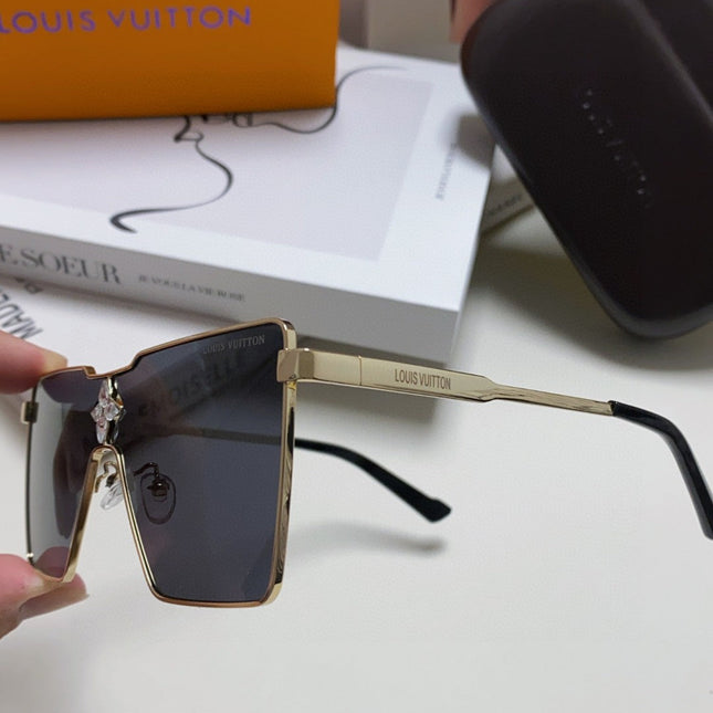 CYCLONE SUNGLASS Z1700U IN GOLD METAL BLACK LENSES