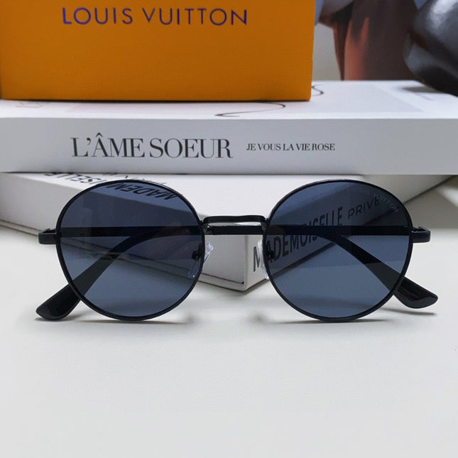 SIGNATURE ROUND SUNGLASS 581383 IN BLACK METAL