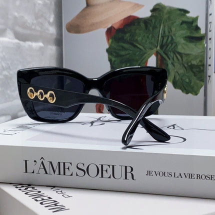 LOGO CAT EYE SUNGLASSES 513005 IN BLACK ACETATE