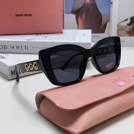 LOGO CAT EYE SUNGLASSES 513005 IN BLACK ACETATE