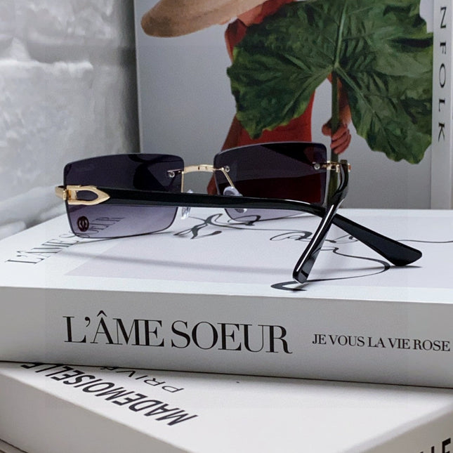 C DE RECTANGULAR FRAME SUNGLASSES 518454 IN METAL